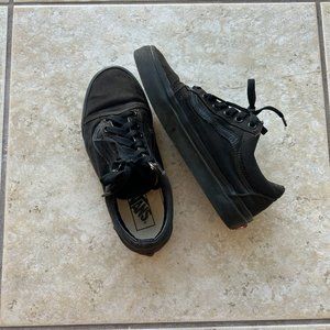 Vans Old Skool Shoe Black/Black B5.5/W7 Regular Width